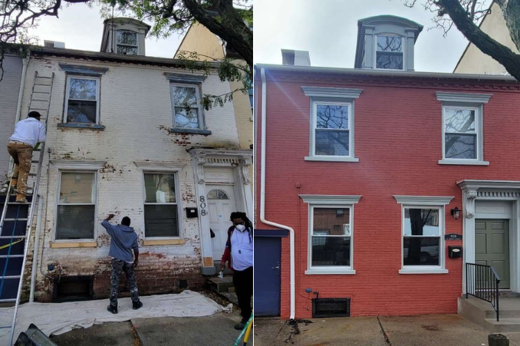 South 8th Street Gateway Façade Before & After